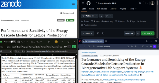 four screenshots of different data sources
